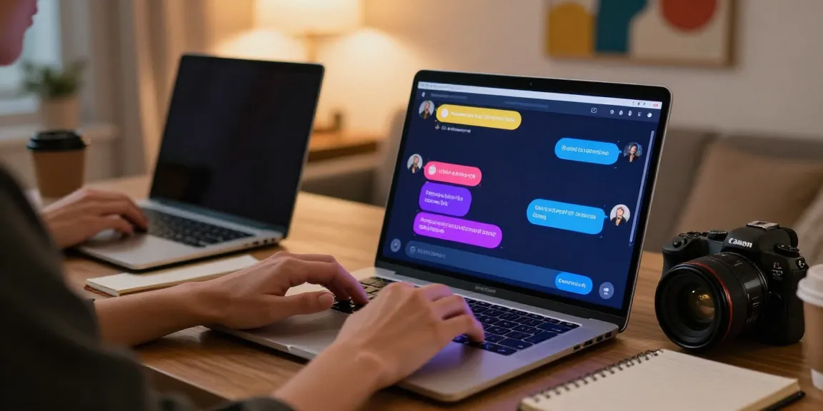 Engaging in ai porn chat in a cozy digital space with warm ambiance.